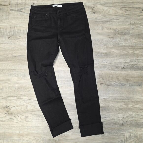 KANCAN River Denim Black Distressed Skinny Jean Size 9/28 - Picture 3 of 9